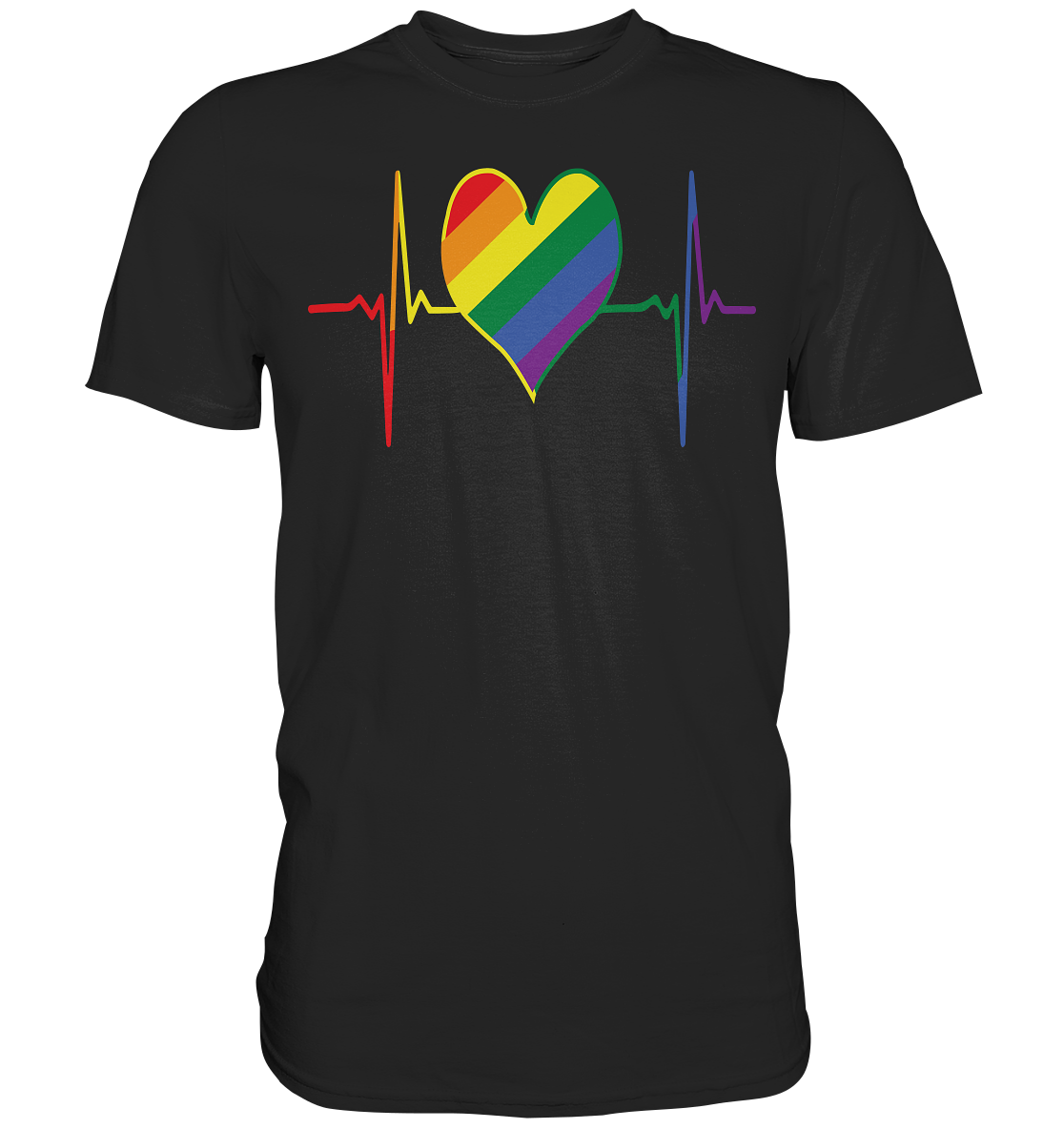 Pride Gay Herzschlag Pride Lgbt Pride Pride Fahne - Premium Shirt