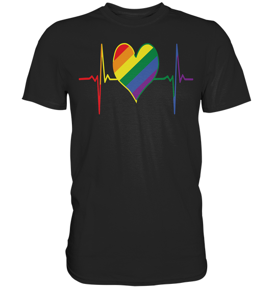 Pride Gay Herzschlag Pride Lgbt Pride Pride Fahne - Premium Shirt