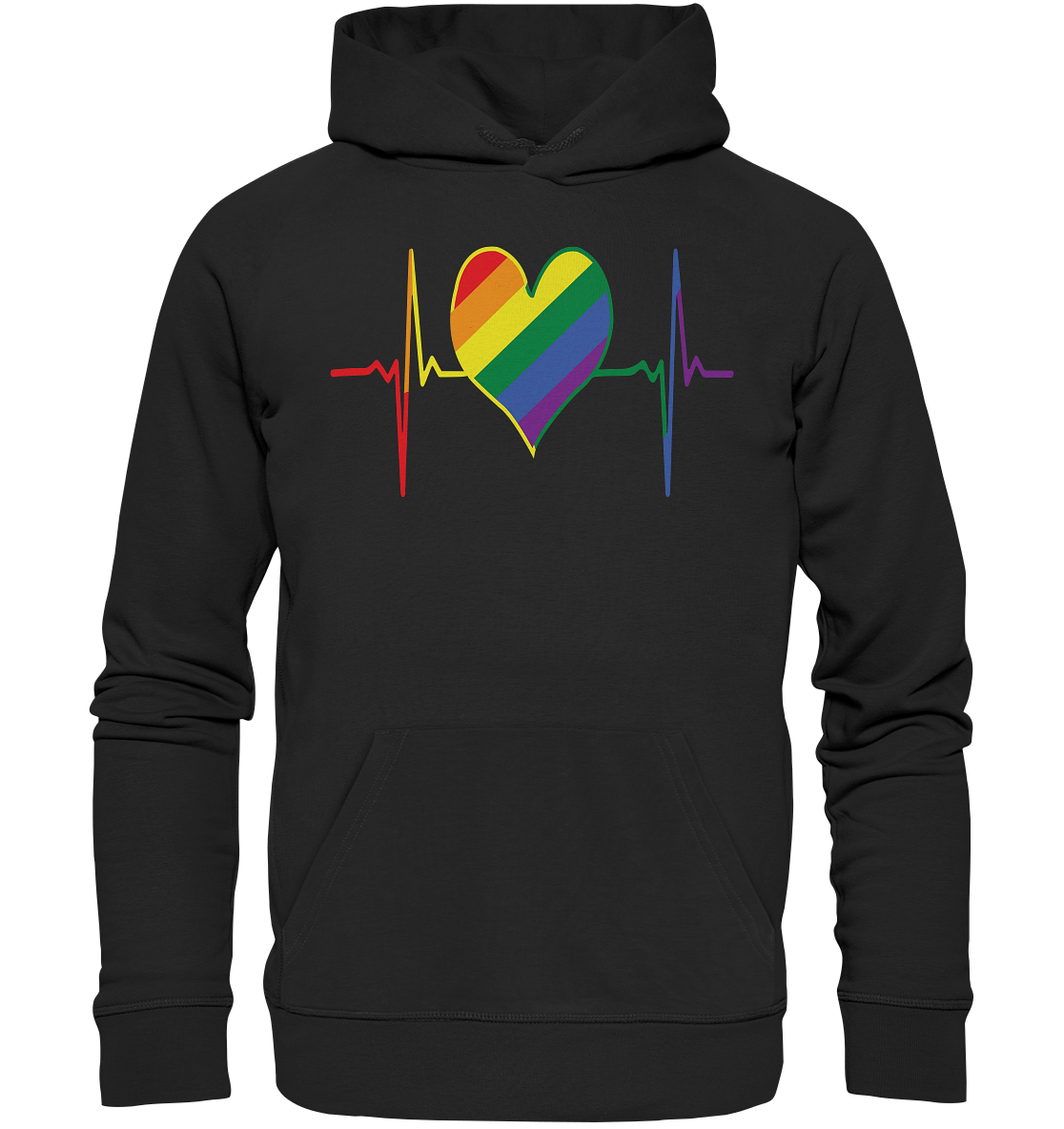 Pride Gay Herzschlag Pride Lgbt Pride Pride Fahne - Premium Unisex Hoodie