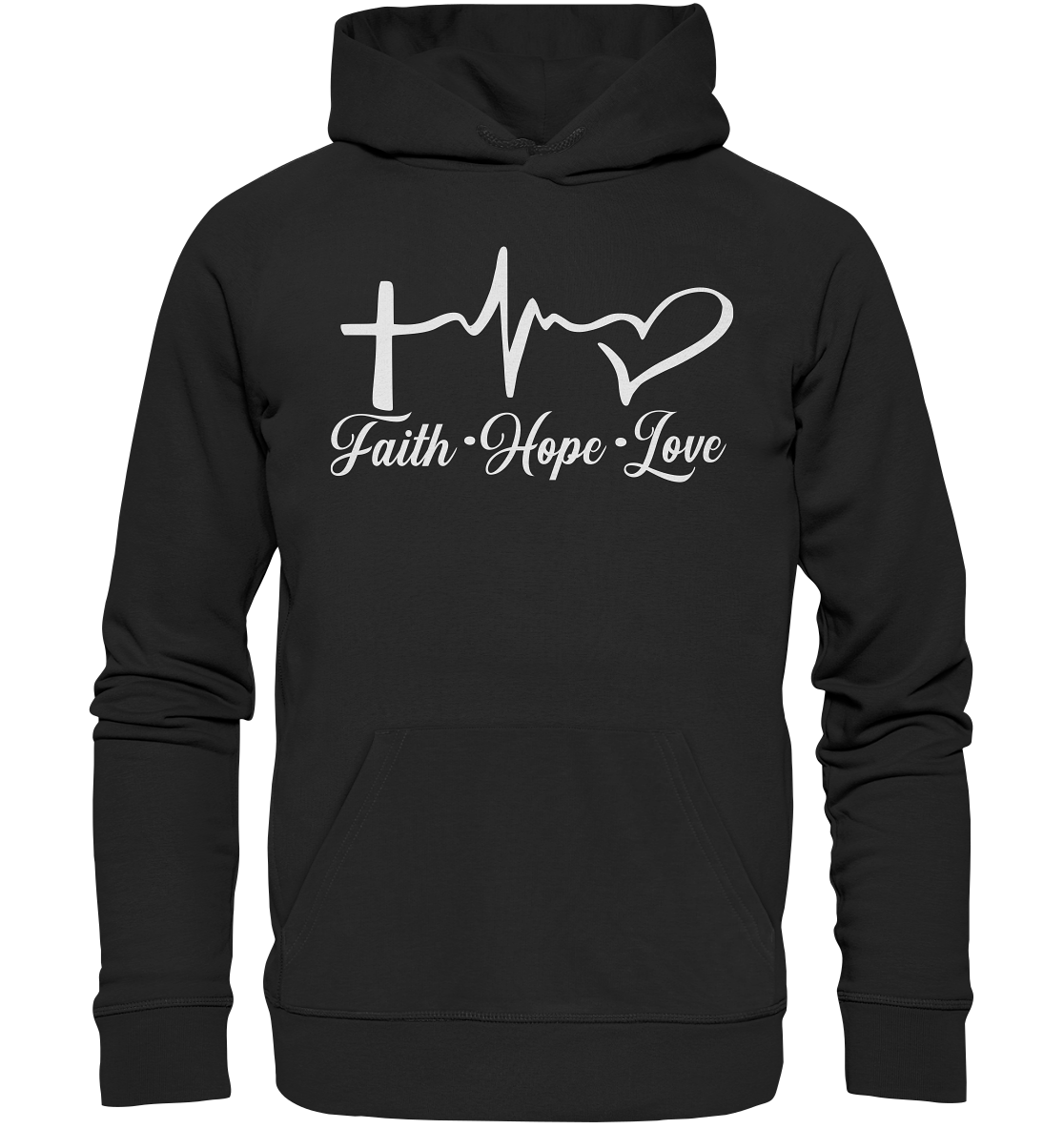 Faith Hope Love Hoffnung Glaube Liebe  - Premium Unisex Hoodie