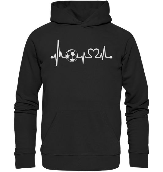 Fußball Herzschlag Fußball Fan Fußballer Ballsport  - Premium Unisex Hoodie