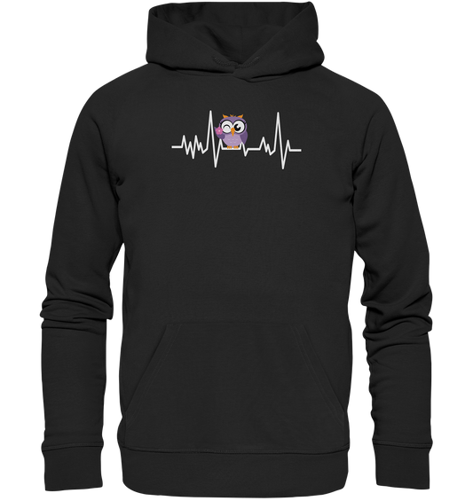 Eule Eulen Eulen Herzschlag Baby Eule Eulen Liebhaber - Premium Unisex Hoodie